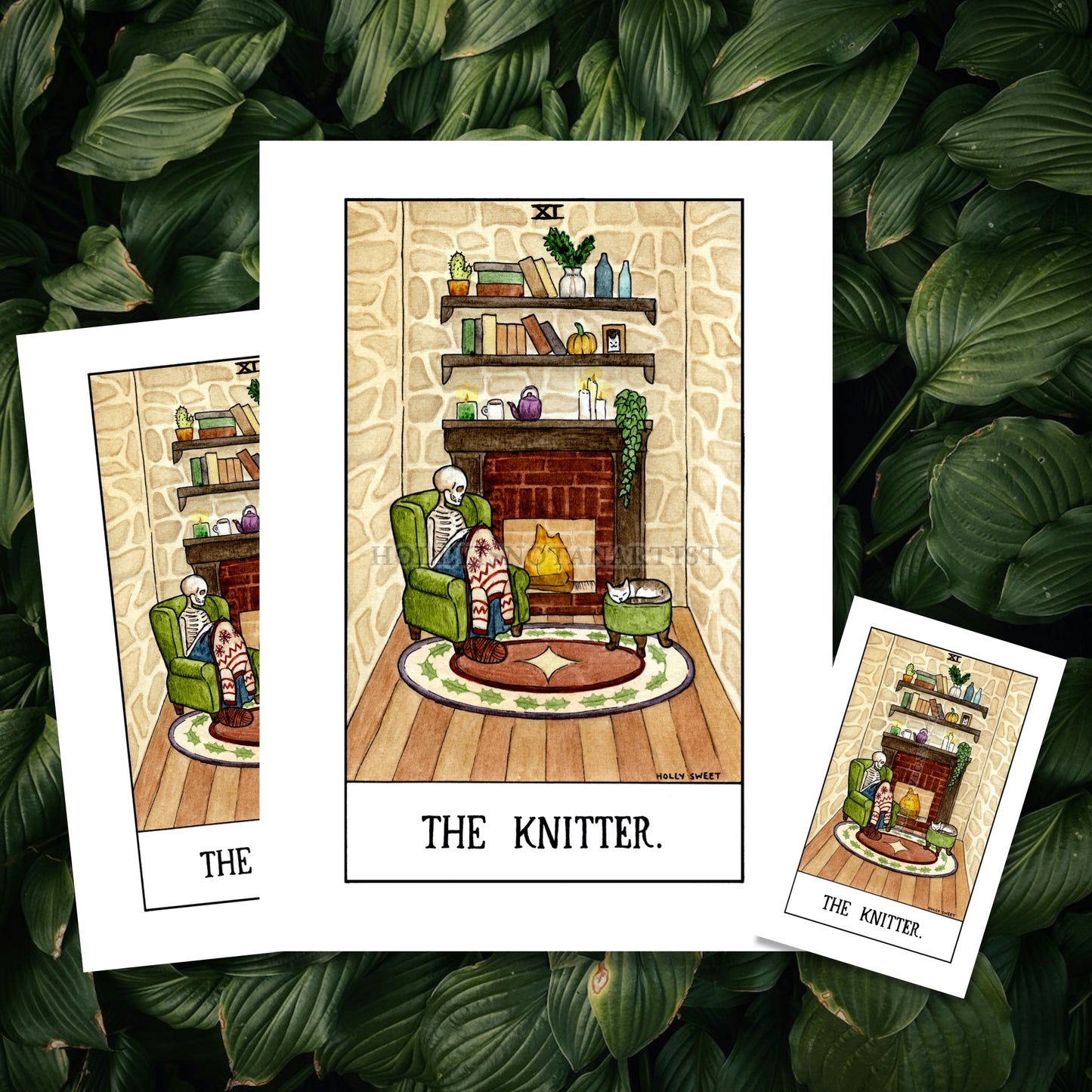 The Knitter tarot card prints