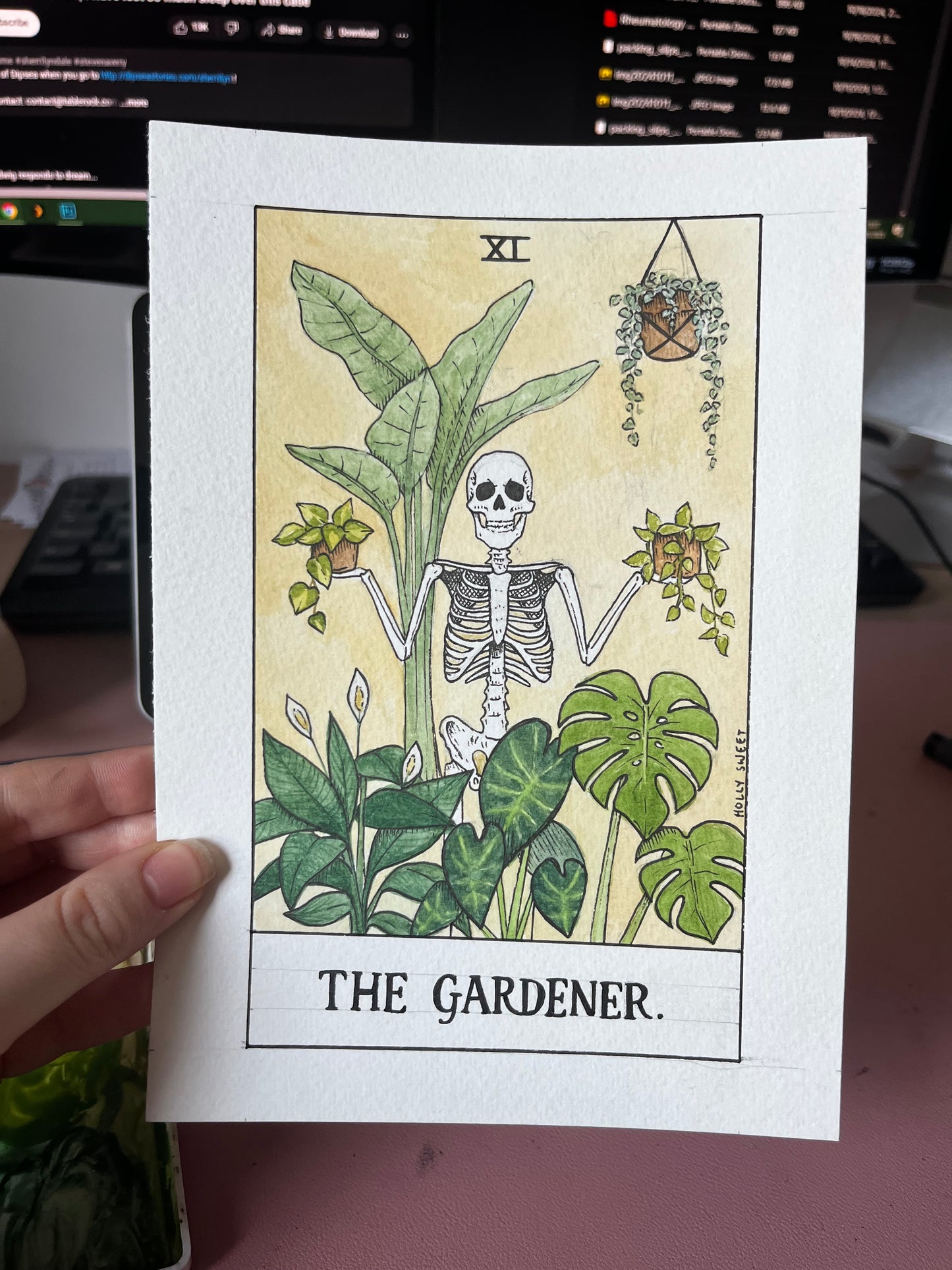 Original The Gardener tarot painting