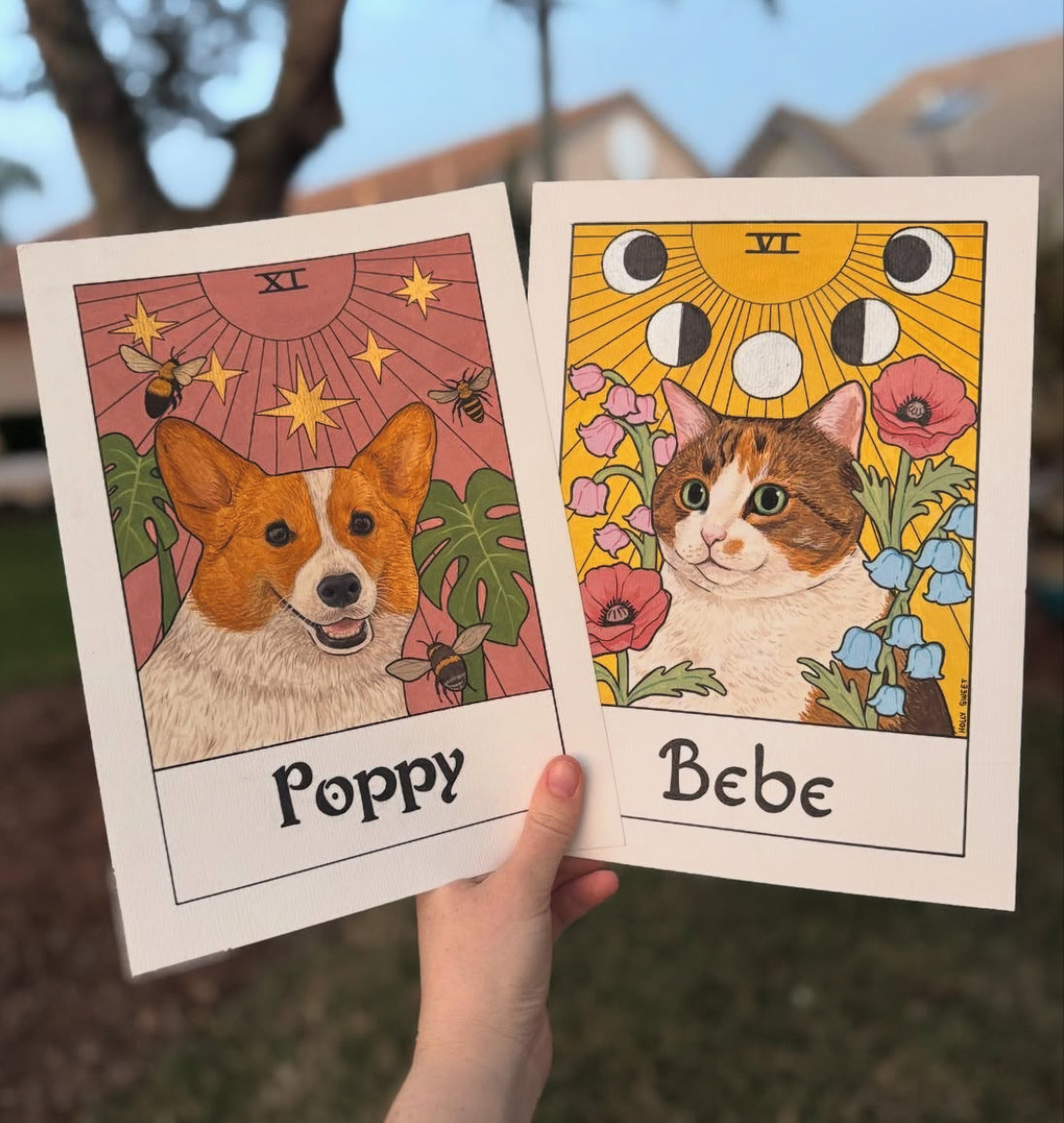 Custom tarot pet portrait