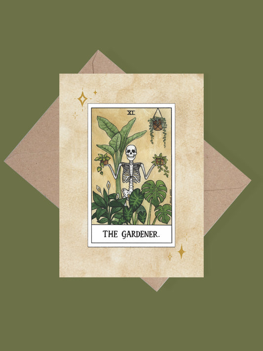 The Gardener greetings card
