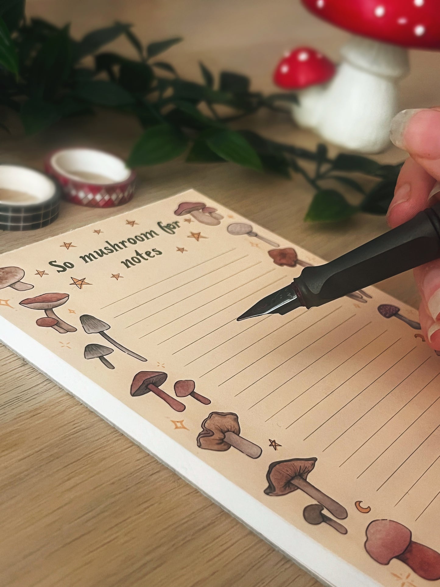 So mushroom for notes notepad