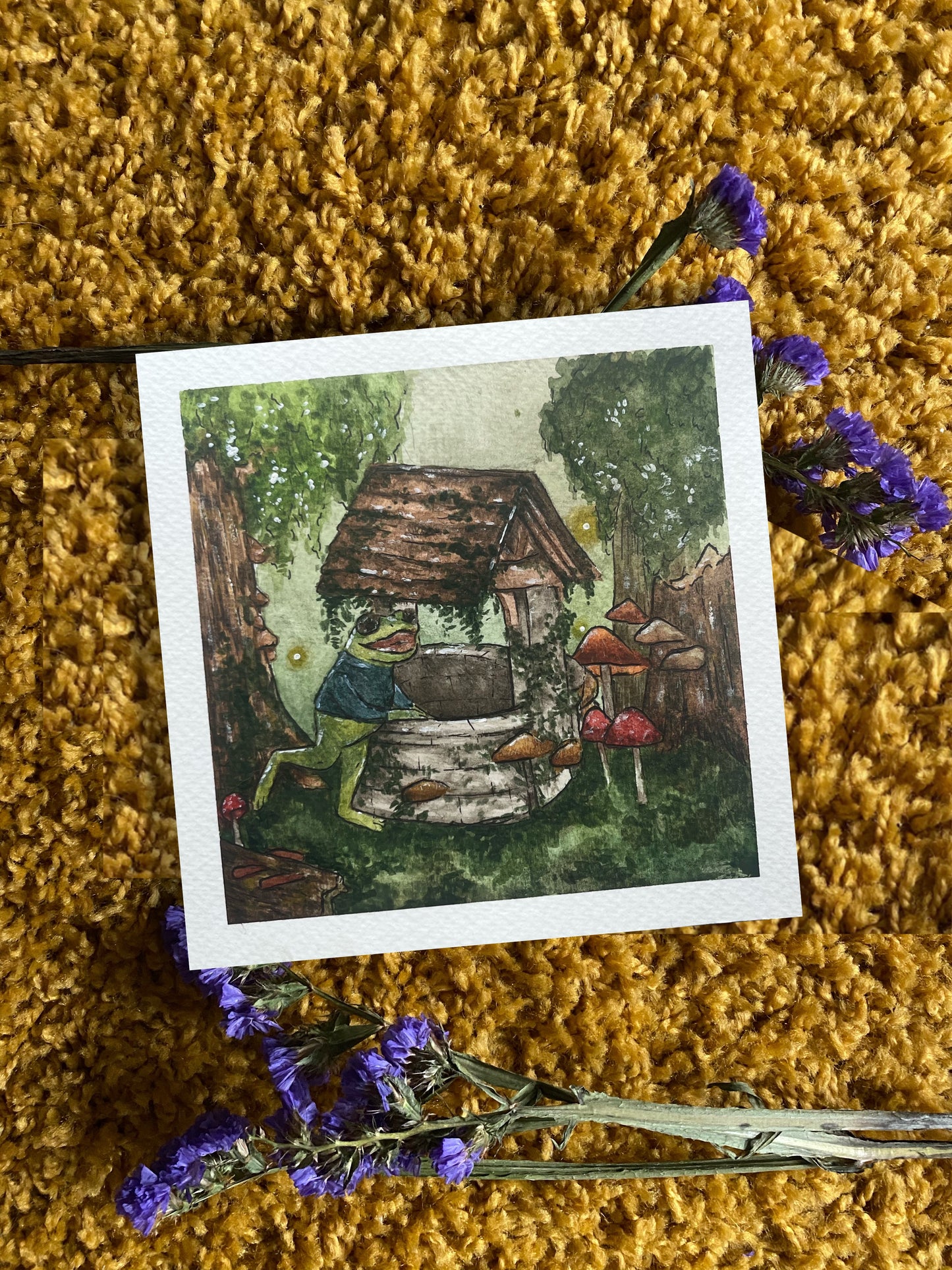 Original frog and a well painting