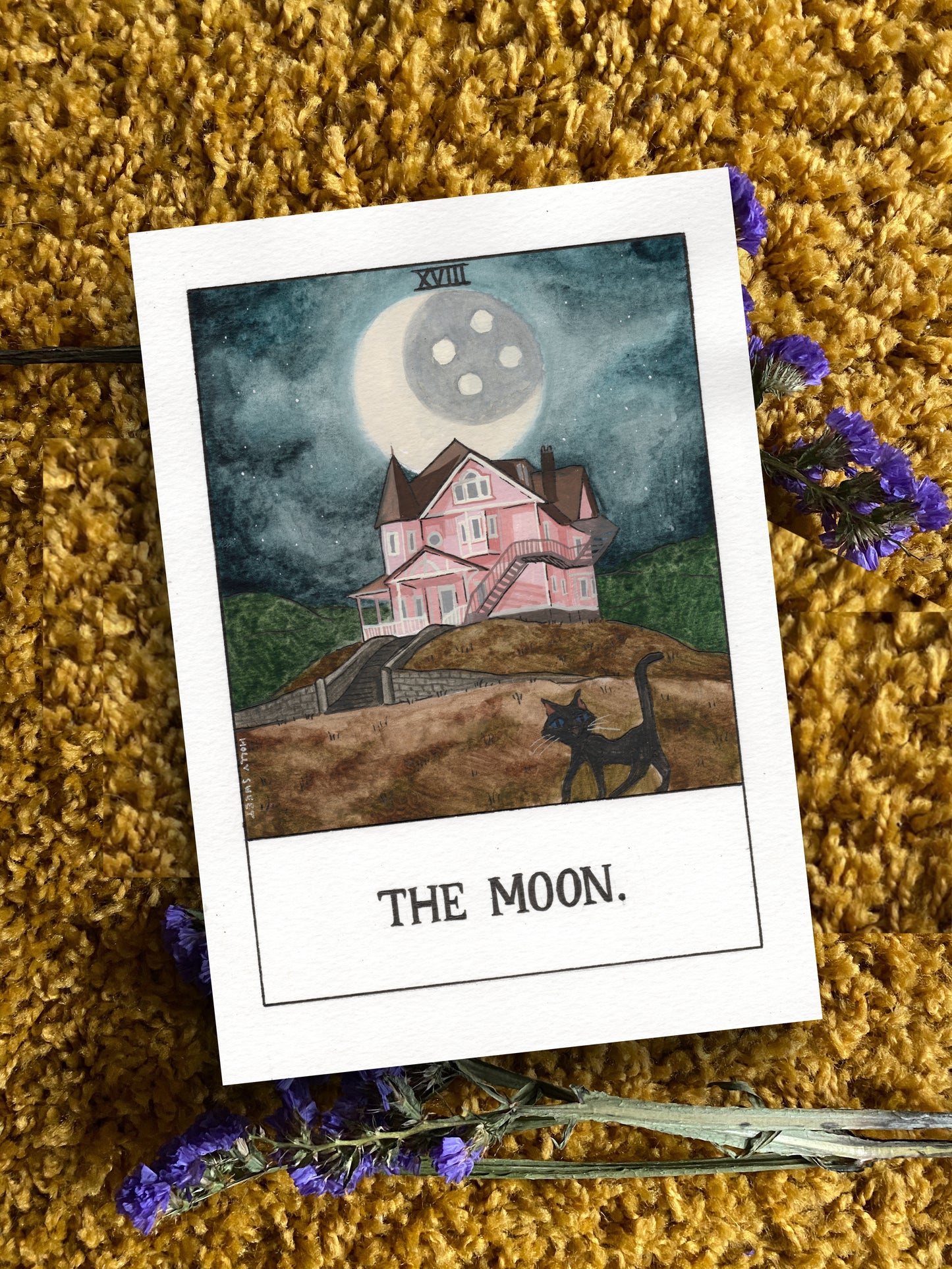 Original Coraline The Moon tarot painting