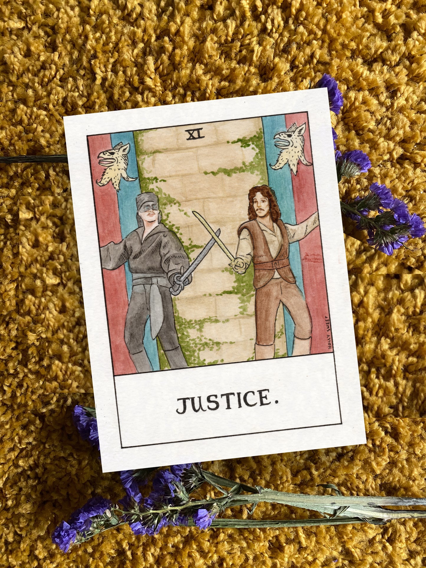 Original Princess Bride Justice tarot painting