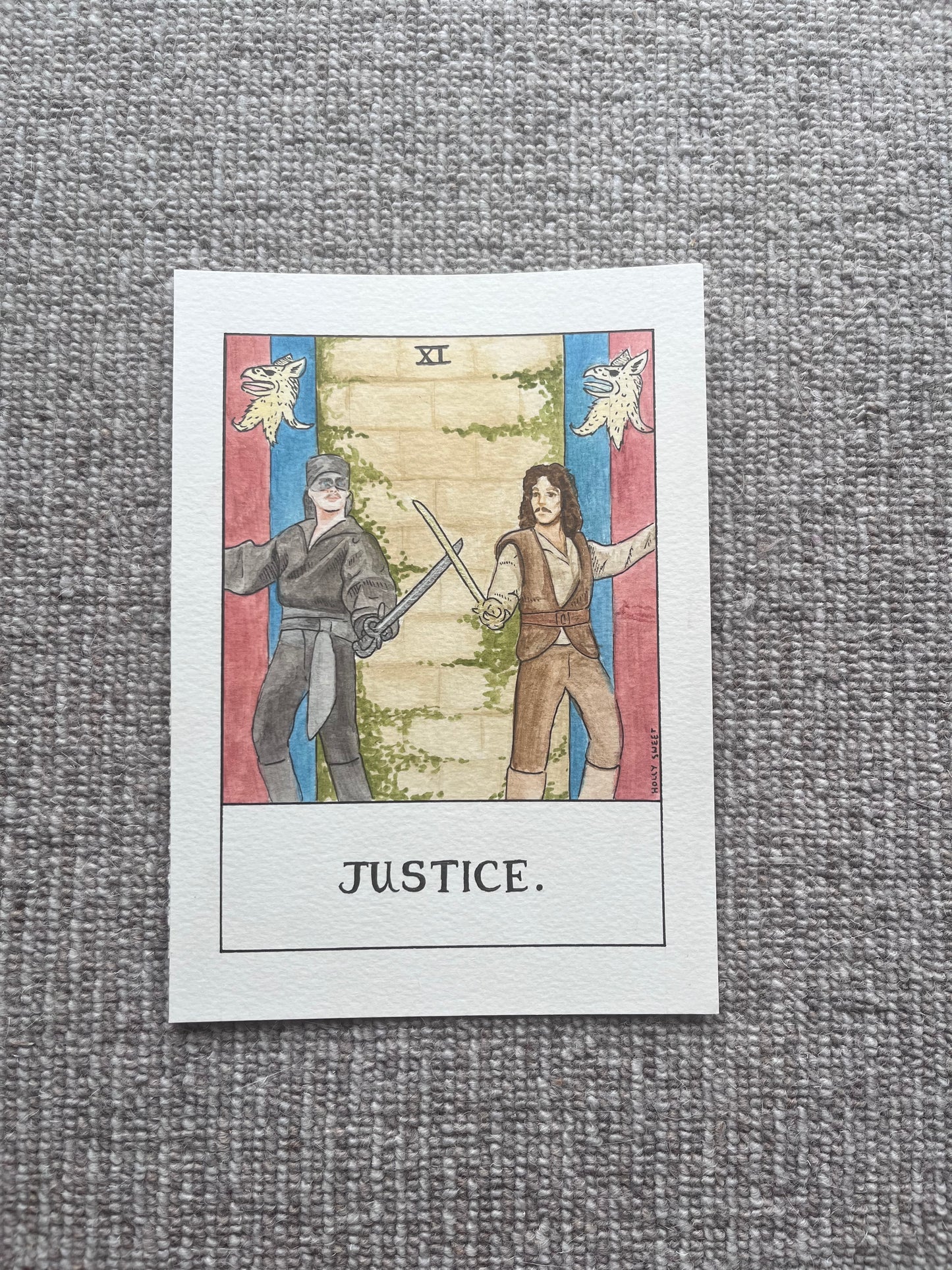 Original Princess Bride Justice tarot painting