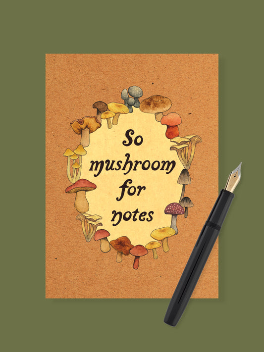 So mushroom for notes staple-bound notebook