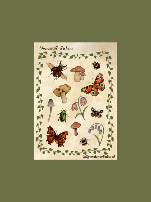Whimsical sticker sheet