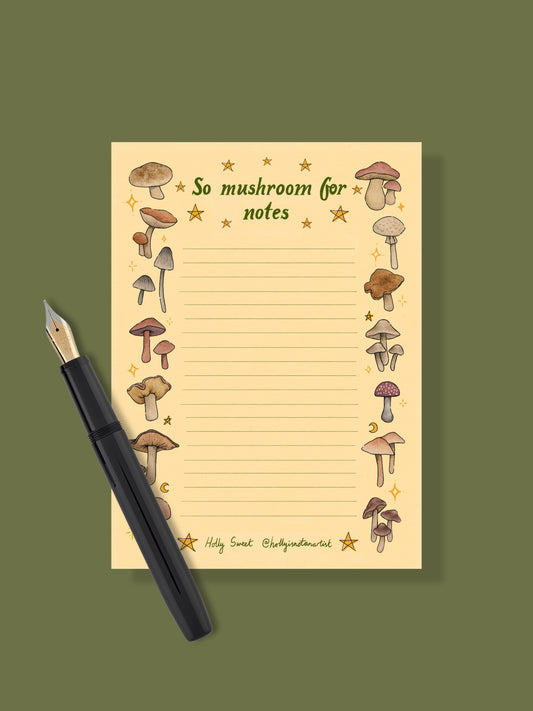 So mushroom for notes notepad