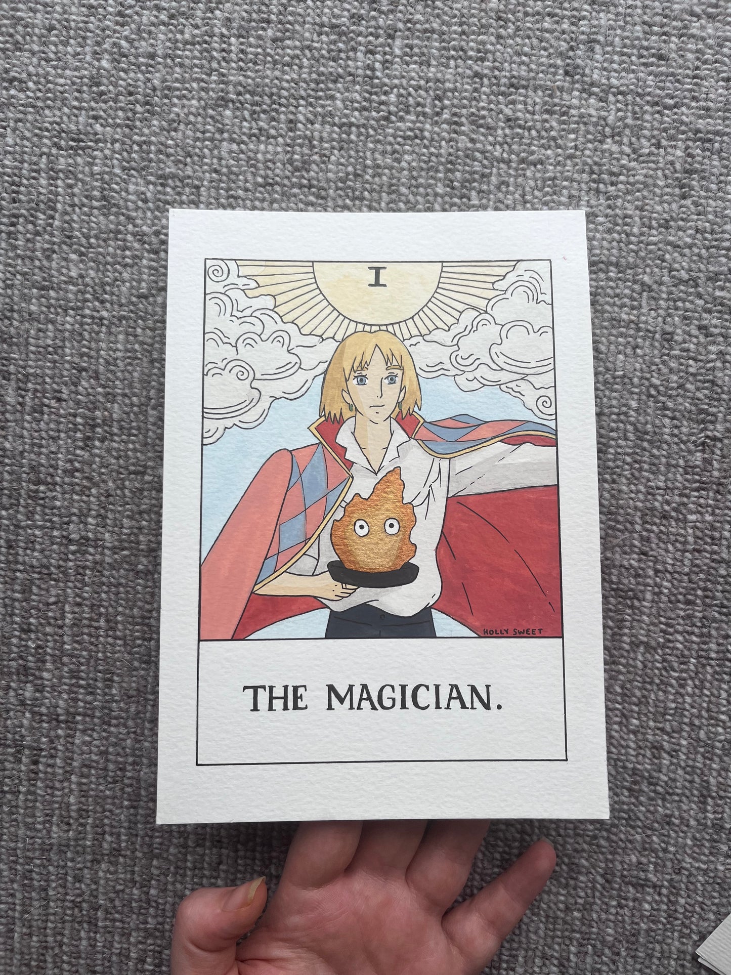 Original Howl’s Moving Castle The Magician tarot painting