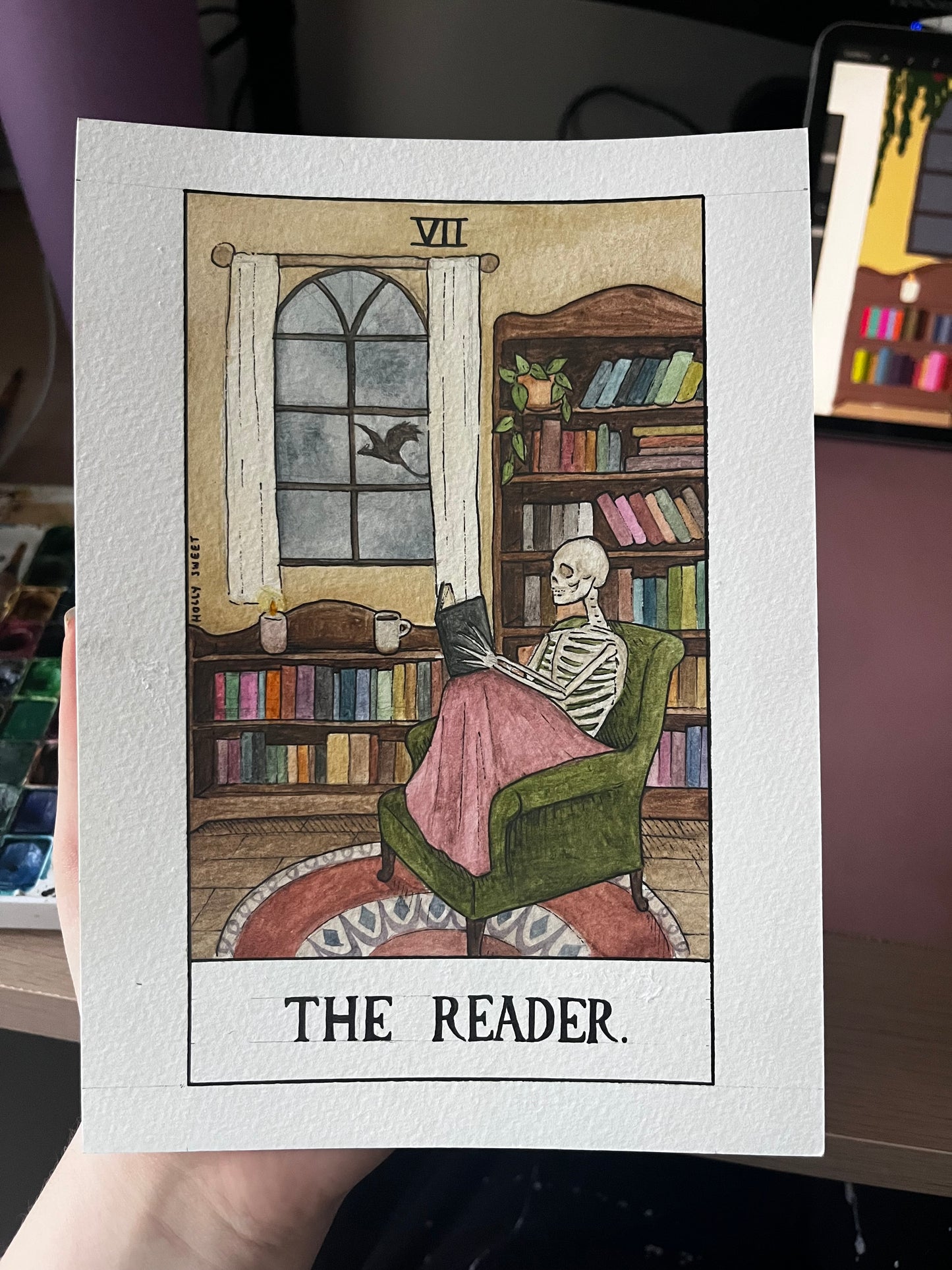 Original The Reader tarot painting