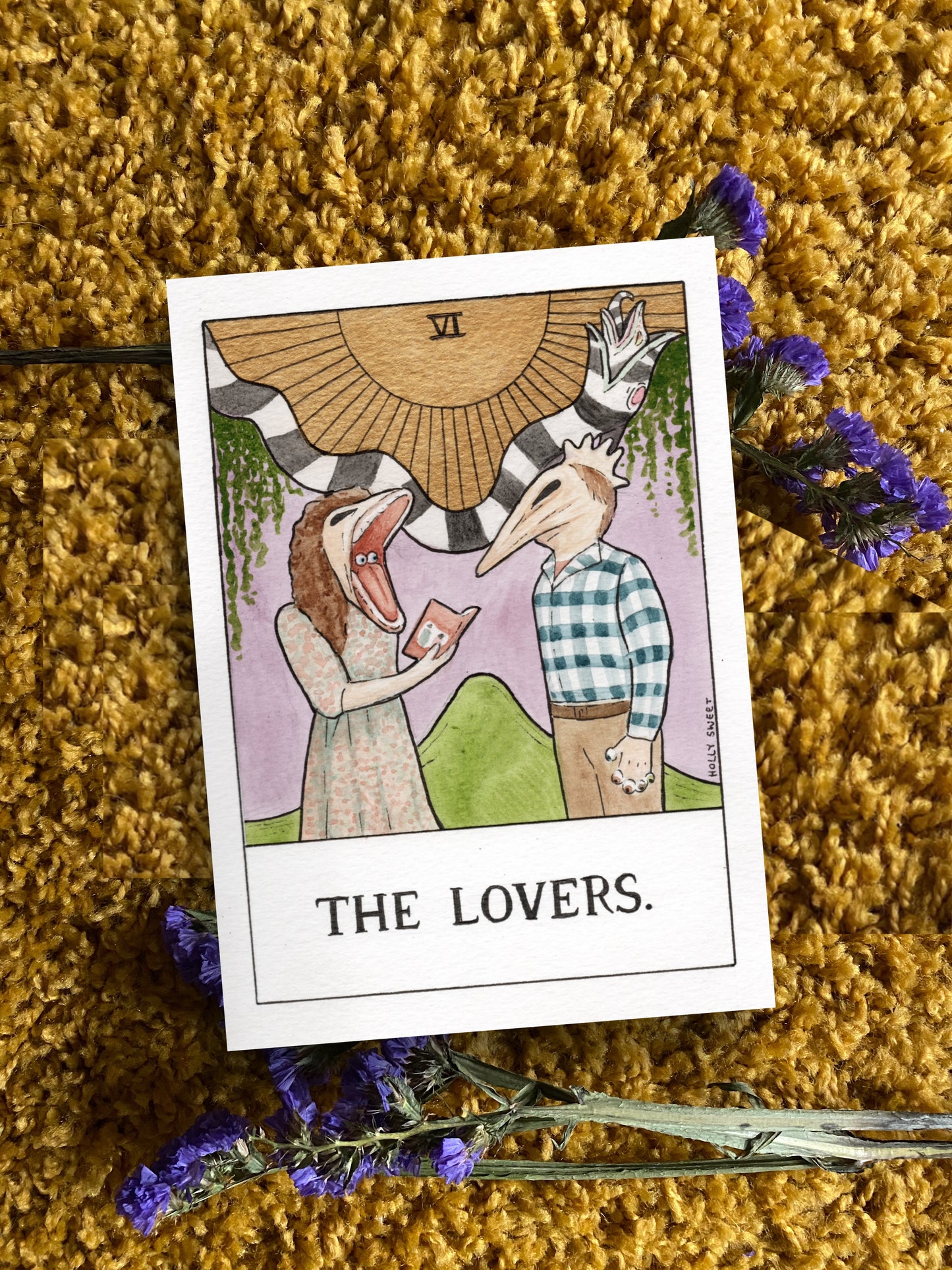 Original Beetlejuice The Lovers tarot painting