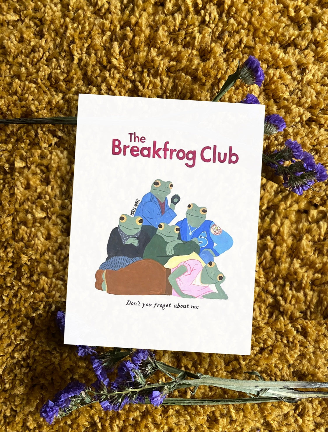 Original The Breakfrog Club parody gouache painting