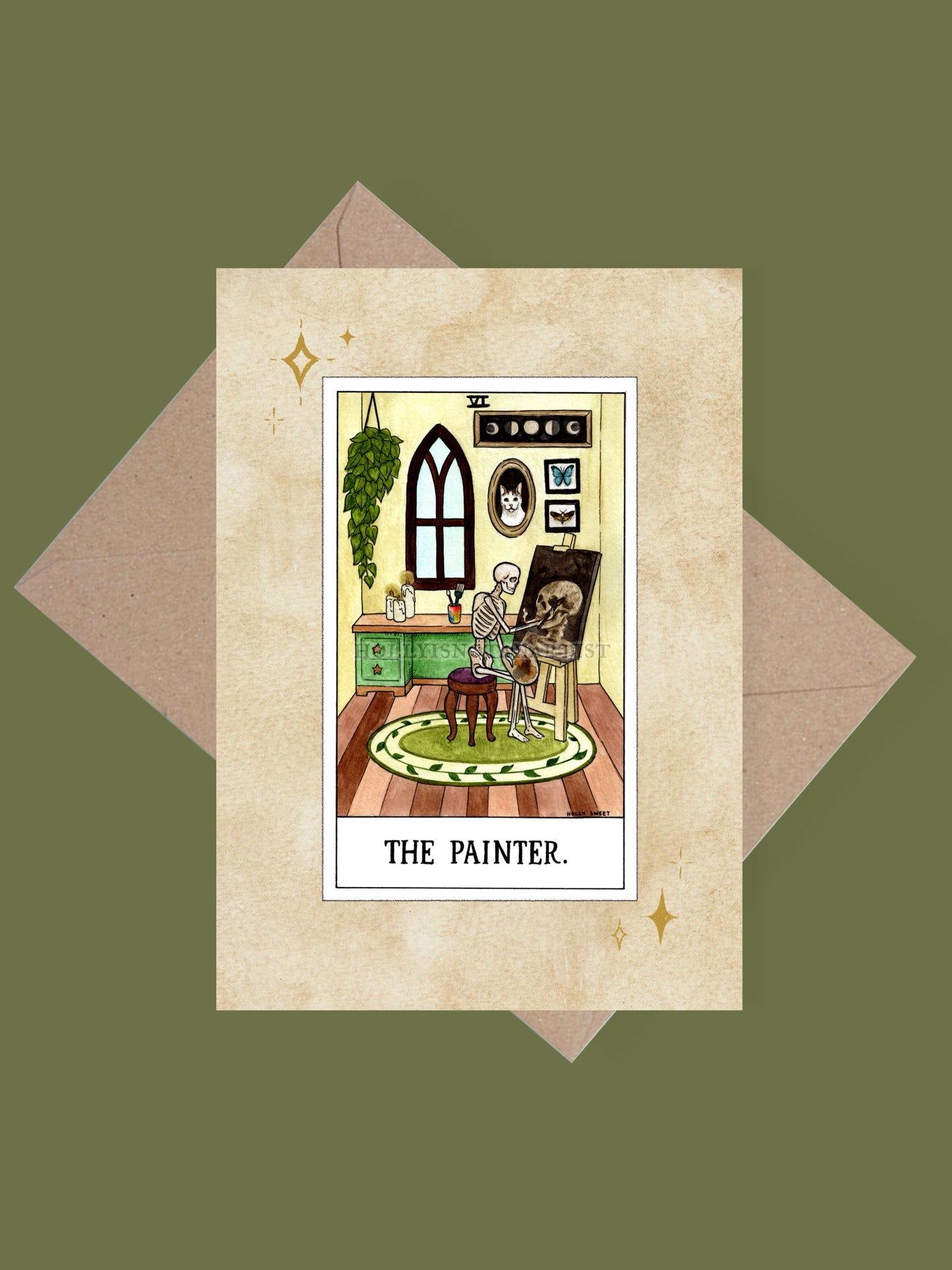 The Painter greetings card