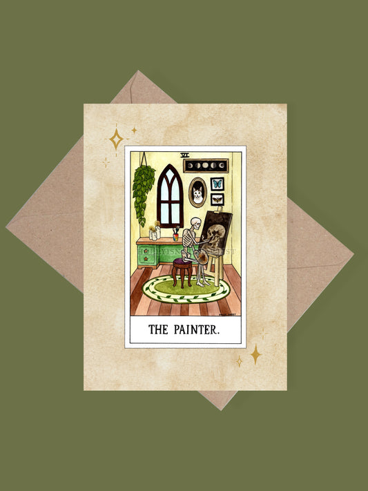 The Painter greetings card