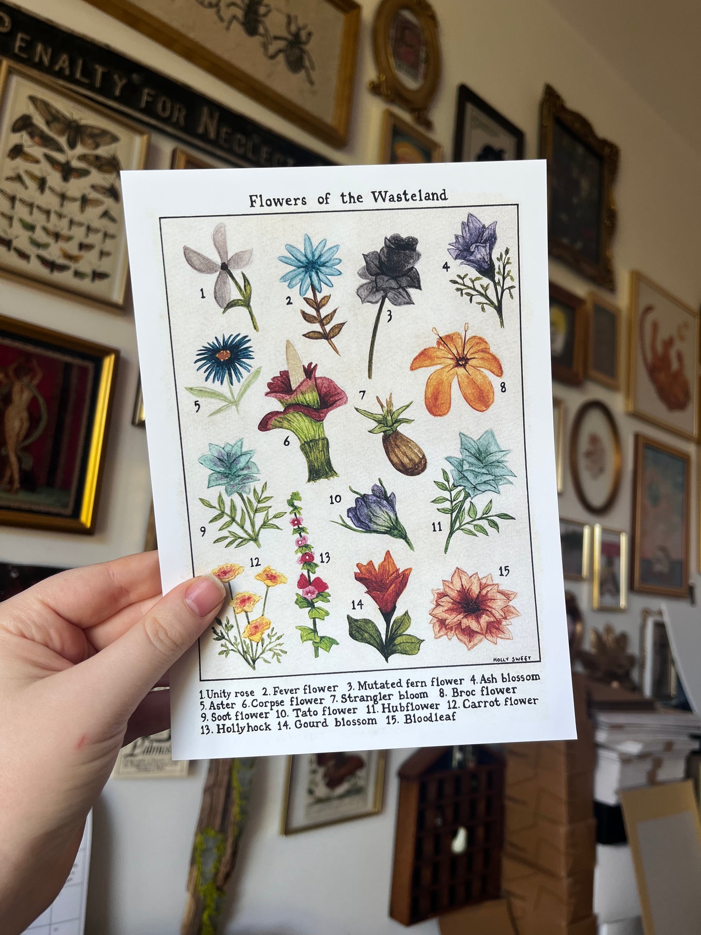 Flowers of the Wasteland Fallout vintage flora print