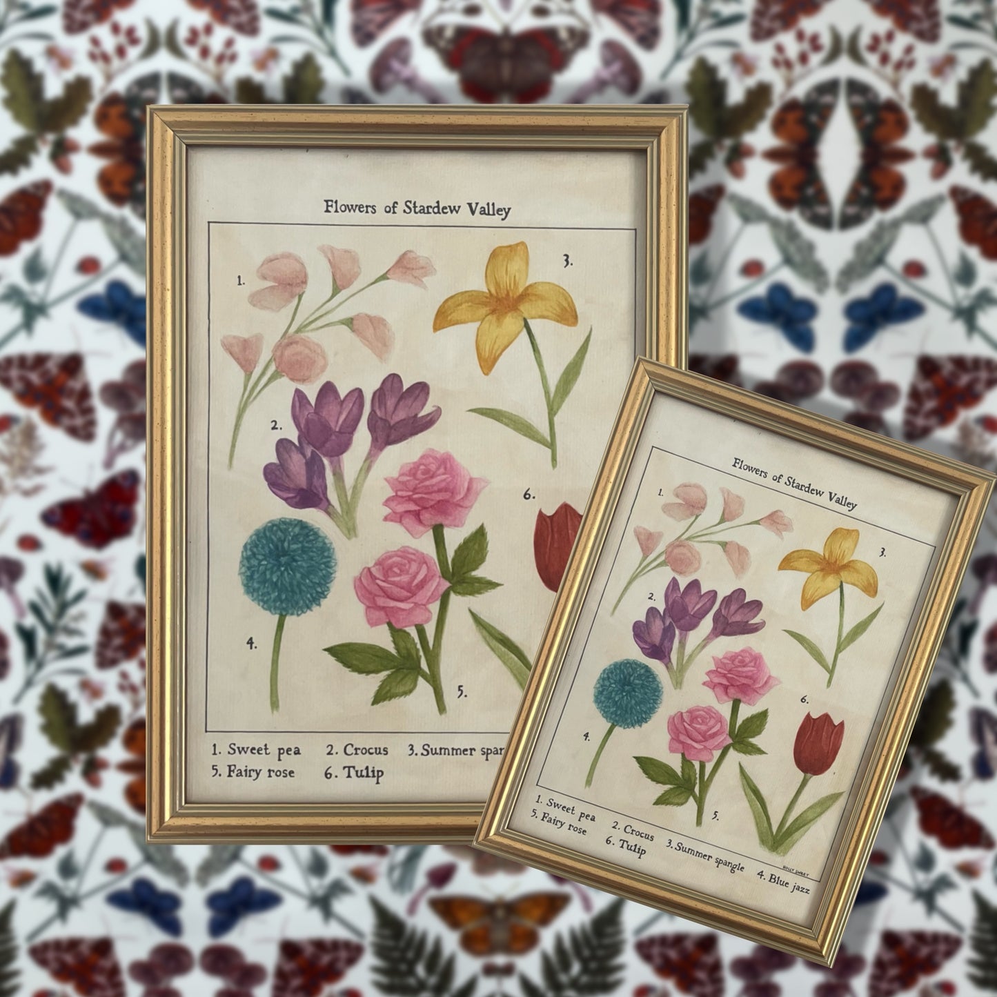 Flowers of Stardew Valley vintage flora print