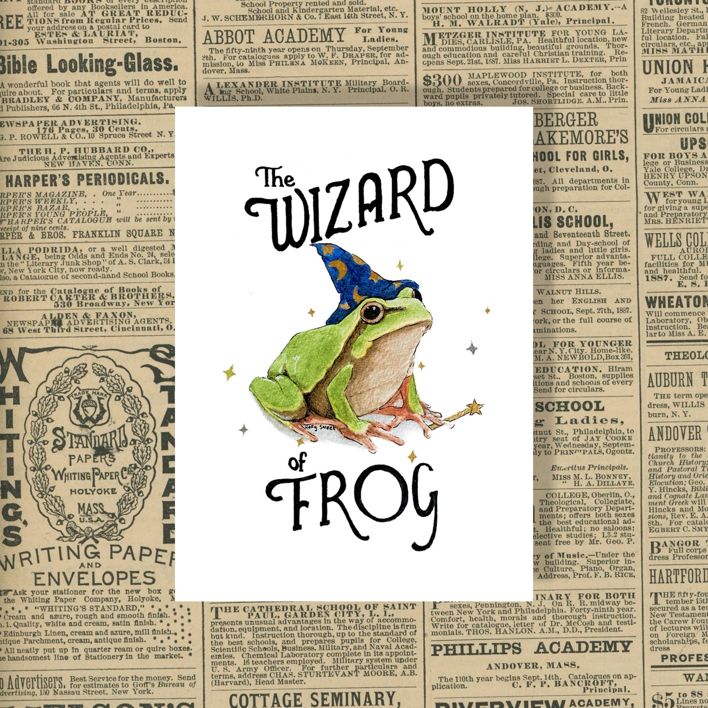 The Wizard of Frog pun prints