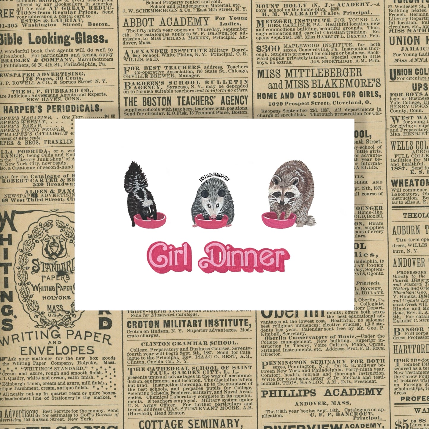 Girl Dinner prints