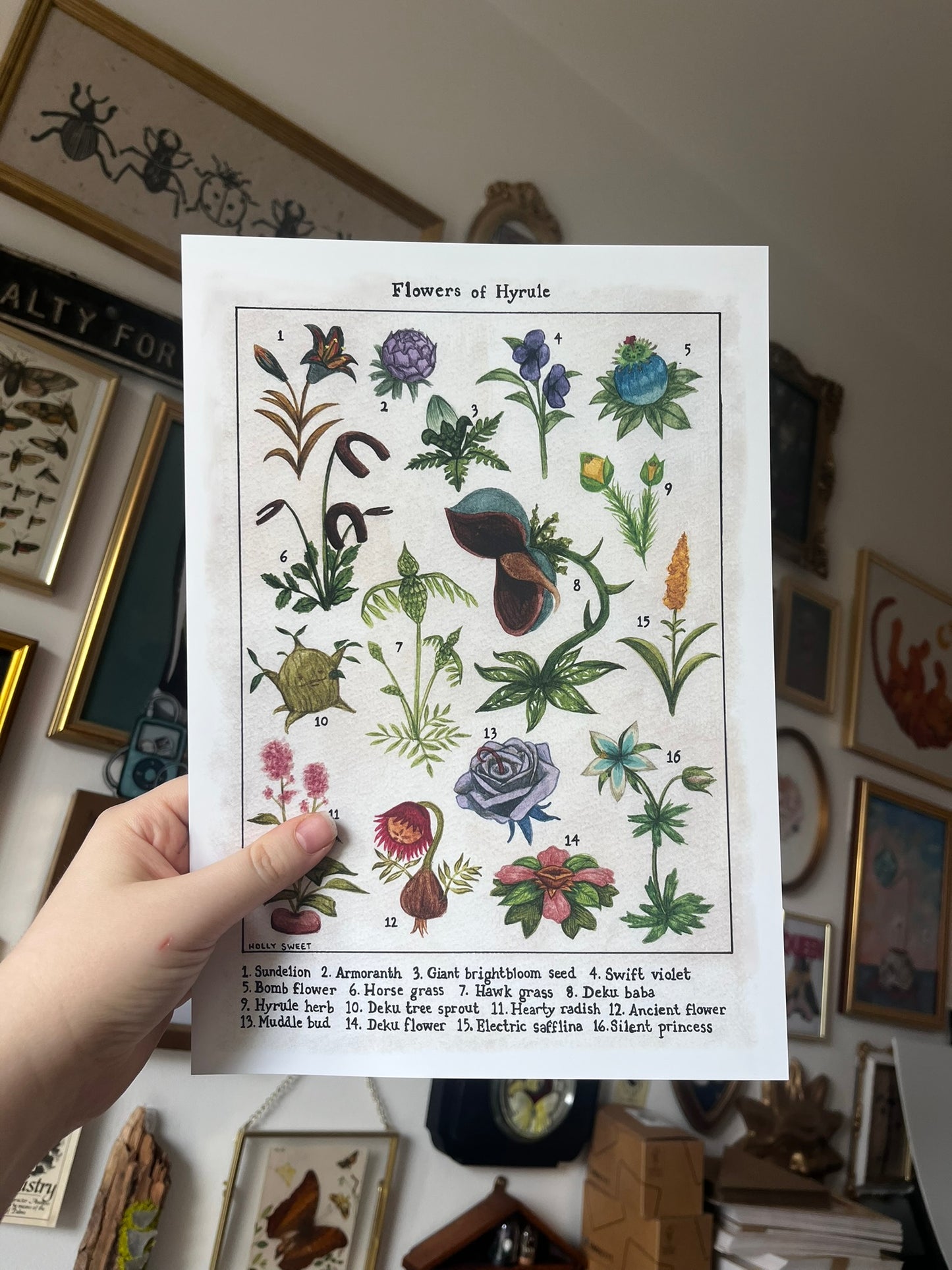 Flowers of Hyrule vintage flora print