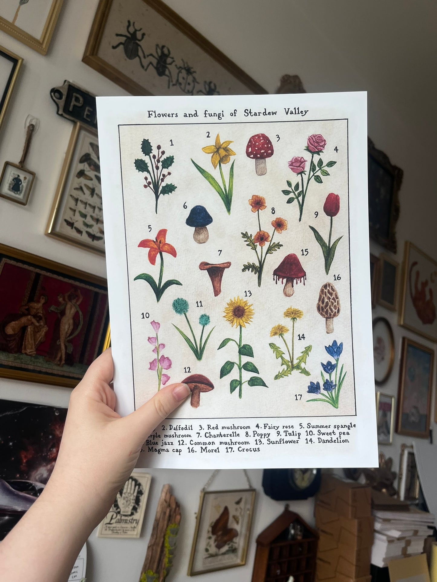 Flowers of Stardew Valley vintage flora print